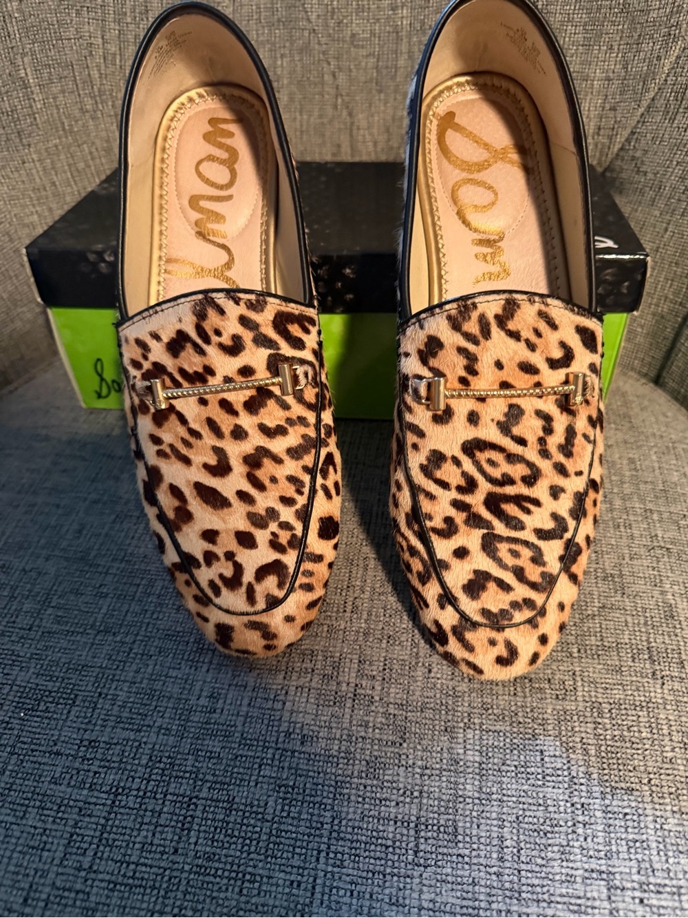 Sam Edelman Women's Leopard Print Loafers - Tan/Black